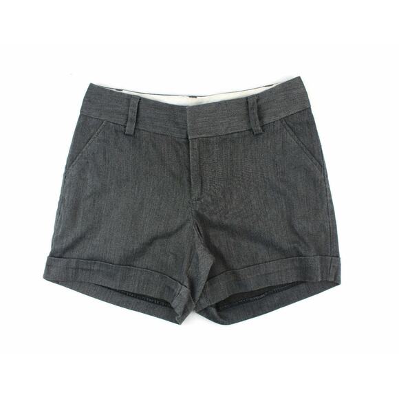 GAP Shorts Womens‎ 4 Bottoms Gray Cuffed Tweed Chino - Picture 1 of 3